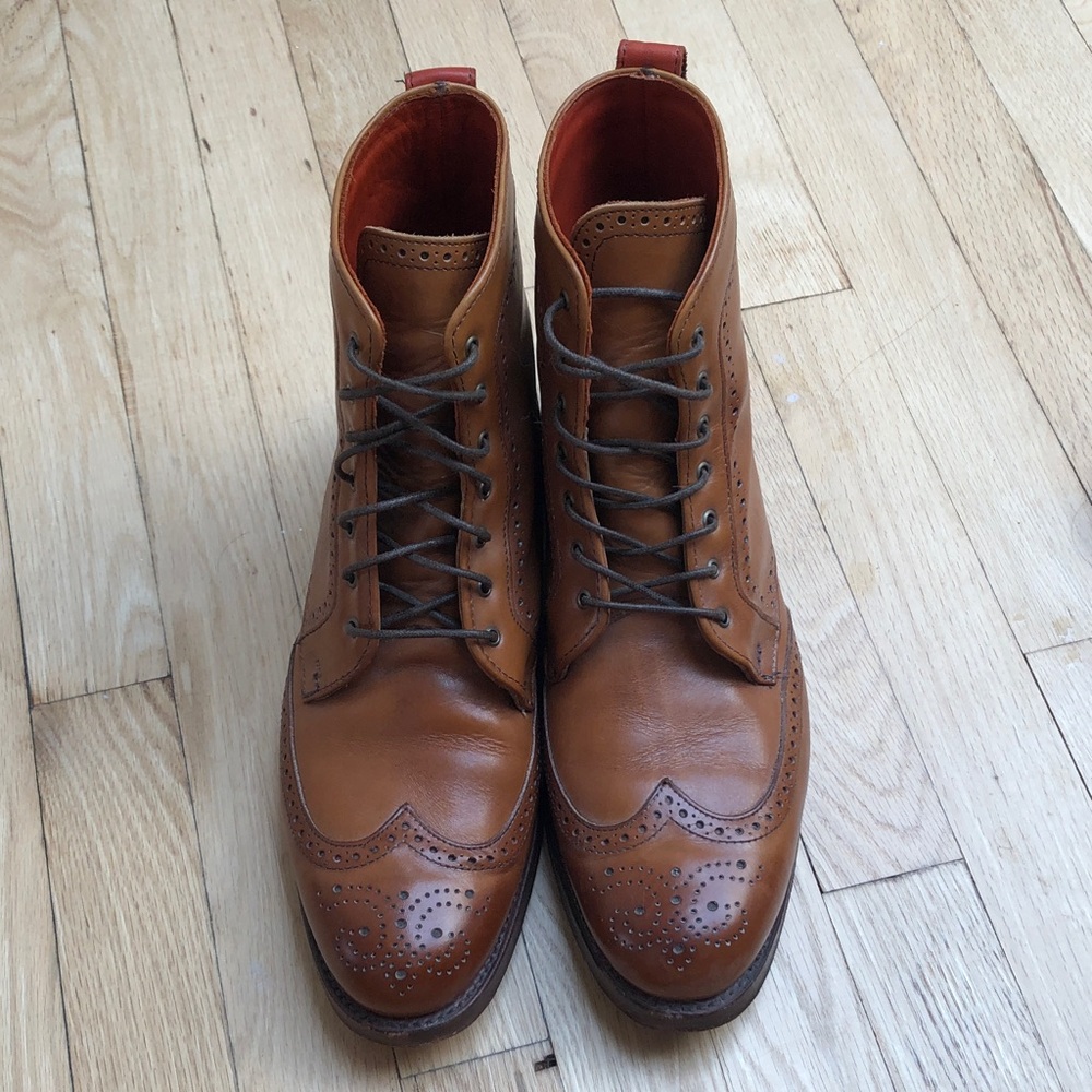 Allen Edmonds Tan Leather Wingtip Boots